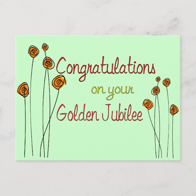 Nuns Golden Jubilee (50th Anniversary) Gifts Postcard (Front)