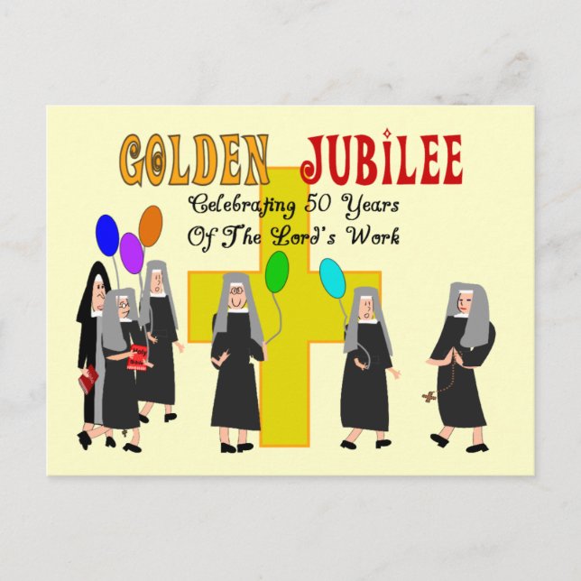 Nuns Golden Jubilee Gifts Postcard (Front)