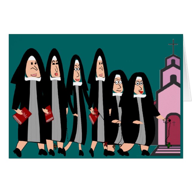 Nuns "Heading to Church" (Front Horizontal)