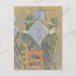 Nuns & schoolgirls standing in church by Gwen John Postcard