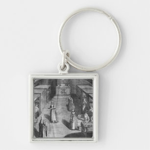 Nuns serving food to the patients at the keychain