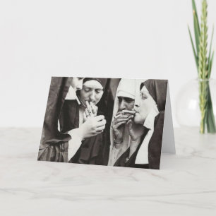 Nuns Smoking Card