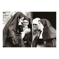NUNS SMOKING VINTAGE PHOTO