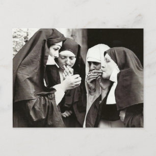 Nuns smoking vintage Photograph Postcard