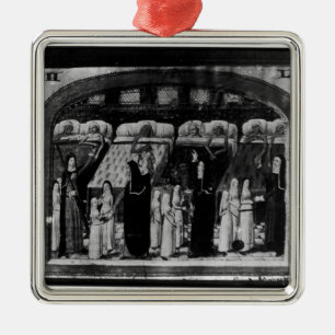 Nuns tending the sick at the Hotel Dieu Metal Ornament