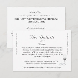 Nuptial Grace Catholic Wedding Enclosure Card