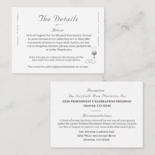 Nuptial Grace Catholic Wedding  Enclosure Card