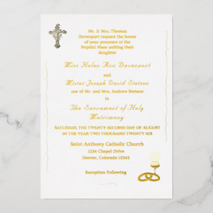 Nuptial Grace Catholic Wedding Invitation