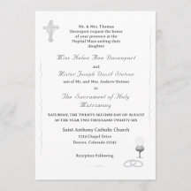 Nuptial Grace Catholic Wedding Invitation
