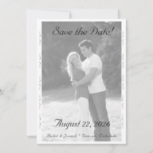 Nuptial Grace Wedding Flat Save The Date Card