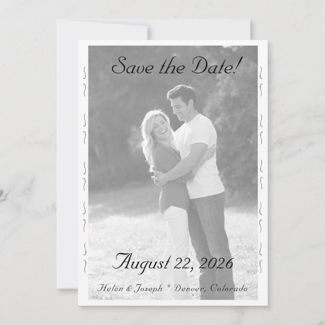 Nuptial Grace Wedding Flat Save The Date Card (Devant)
