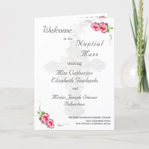 Nuptial Rose Traditional Catholic Wedding Program