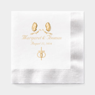 Nuptial Unity Catholic Wedding  Foil Napkins