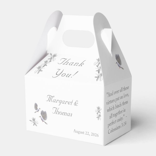 Nuptial Unity Customizable Wedding Favour Box (Front Side)