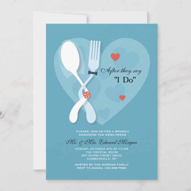 Nuptials Post Wedding Brunch Invitation (Front)