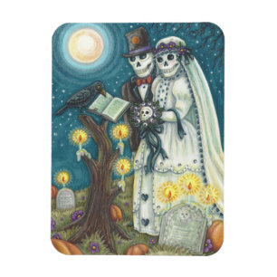 Nuptiaux de cimetière SKELETON MARIAGE MAGNET
