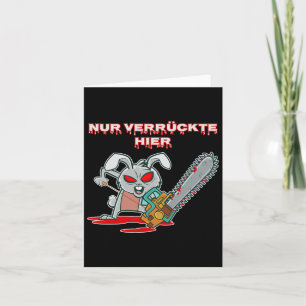 Nur Verrückte Hier Fun Rabbit With Chainsaw Gift I Card