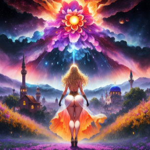 Nura - A Colorful Oasis: The Art of Self-Discovery Canvas Print