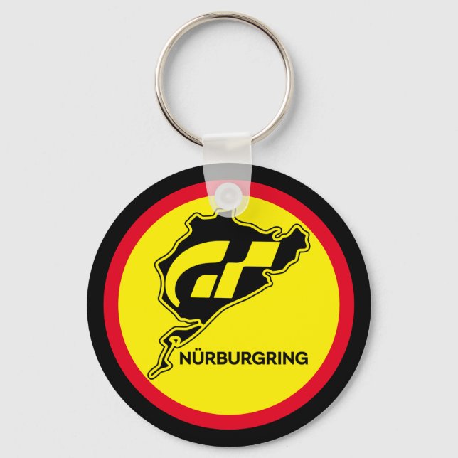 Nurburgring German Flag Germany Gran Turismo GT Keychain (Front)