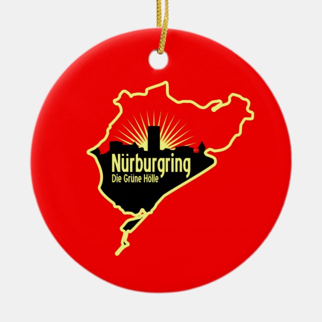 Nurburgring Nordschleife race track, Germany Ceramic Ornament (Front)