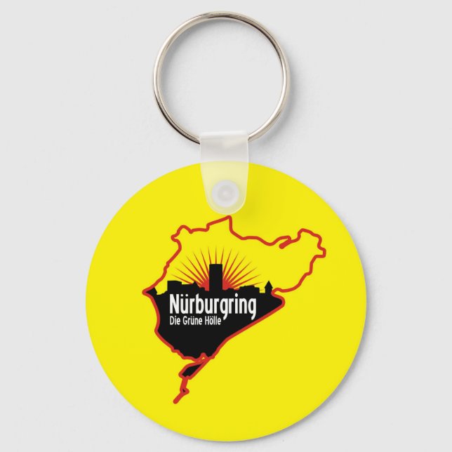 Nurburgring Nordschleife race track, Germany Keychain (Front)