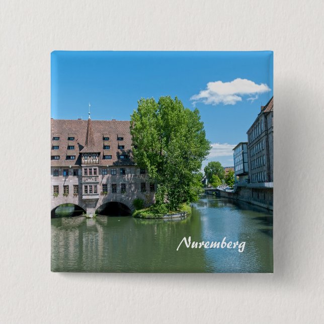 Nuremberg 2 Inch Square Button (Front)