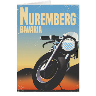 Nuremberg, Bavaria Motorcycle vintage travel poste