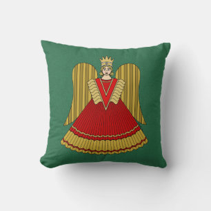 Nuremberg Christmas Angel Throw Pillow