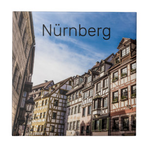 Nuremberg Cityscape Bavaria Germany Souvenir Tile