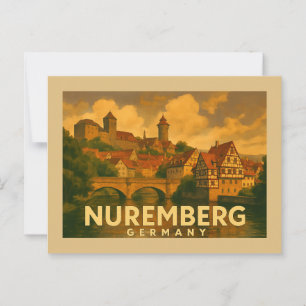 Nuremberg Germany City Art Postcard