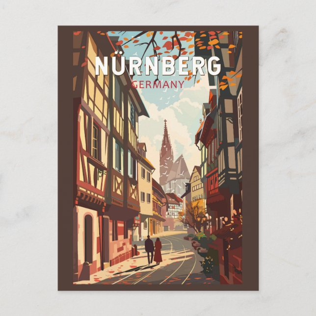 Nuremberg Germany Travel Art Vintage Postcard (Front)