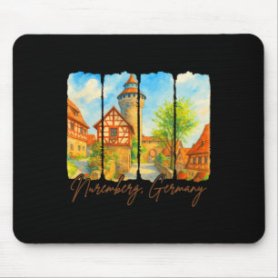 Nuremberg Germany Travel Brushstroke Meet Me In Nu Mouse Pad
