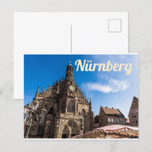 Nuremberg Hauptmarkt Nürnberg Bavaria Germany Holiday Postcard