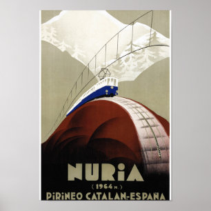 Nuria Spain Vintage Travel Poster Restored