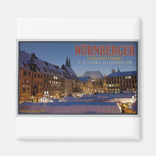 Nürnberg Christkindlesmarkt at Night Magnet