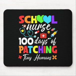 Nurse 100 Days Of Patching Tiny Humans 100th Day Mouse Pad