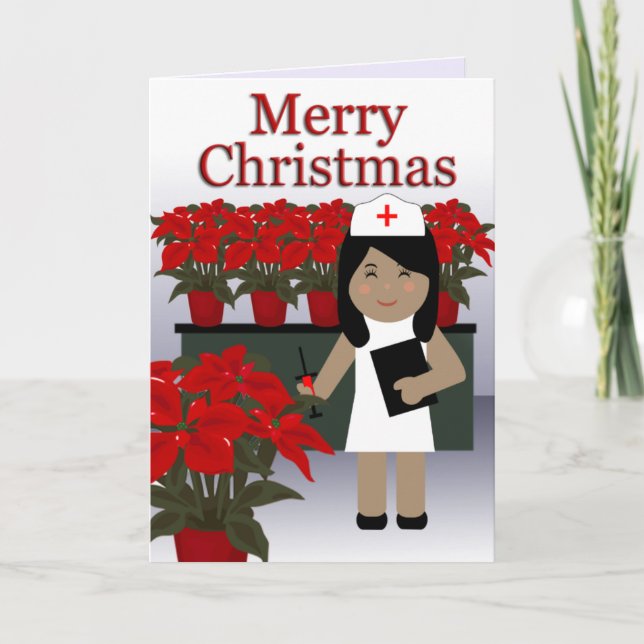 Nurse 1 Christmas Greeting Card (Front)