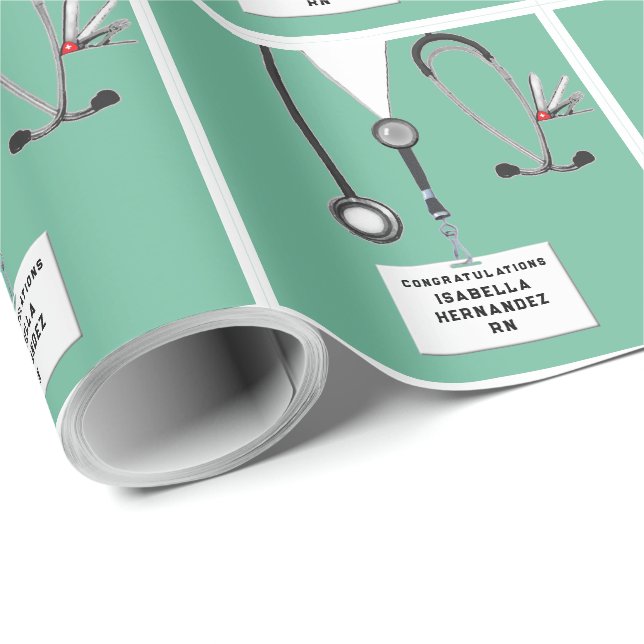 Nurse 2021 Graduation Gift Wrapping Paper (Roll Corner)