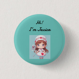 nurse 2 badge 1 inch round button