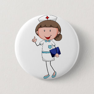 Nurse 2 Inch Round Button