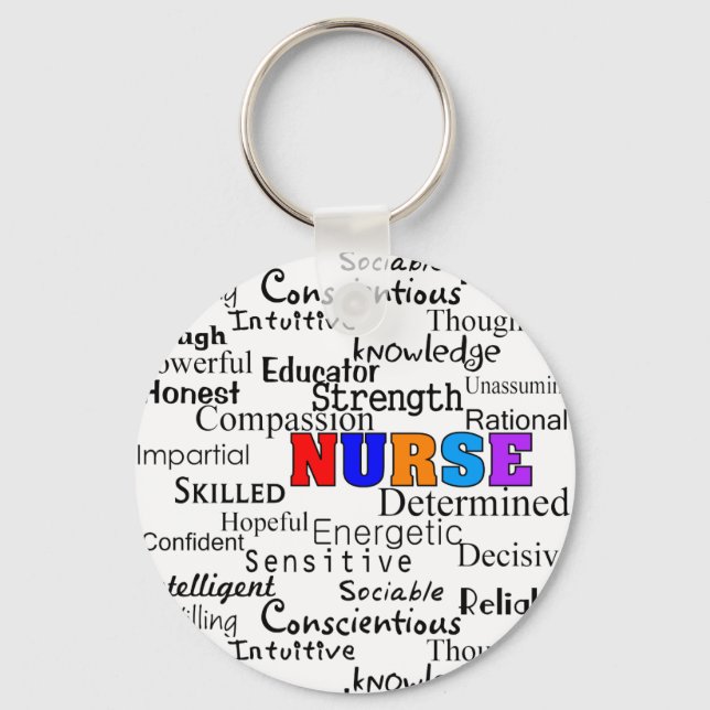 Nurse Adjectives Keychain (Front)