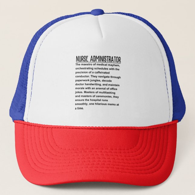 Nurse administrator trucker hat (Front)