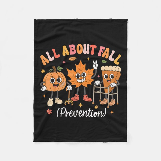 Nurse All About Fall Prevention Fall Physical Ther Fleece Blanket (Front)