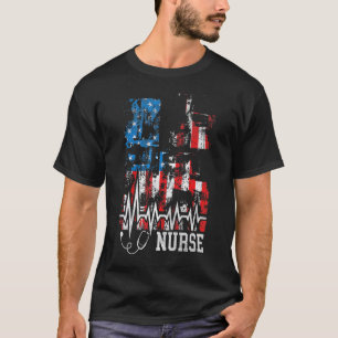 Nurse American Patriotic Nurse Medical Personnel 4 T-Shirt