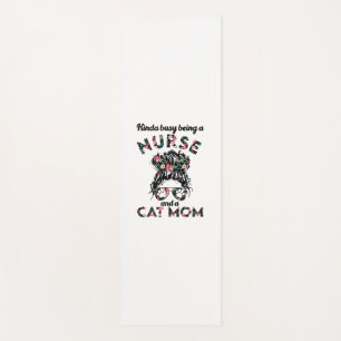 Nurse and cat mom funny gifts ideas  yoga mat