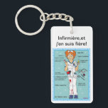 nurse and I'm proud of it! Keychain<br><div class="desc">Be proud of your beautiful profession as a nurse and affirm it by wearing this funny key ring!</div>