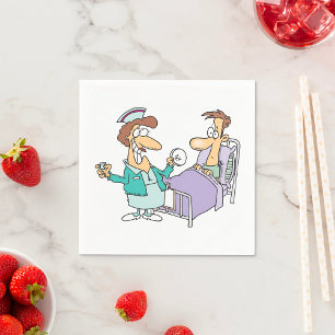 Nurse And Patient Paper Napkins