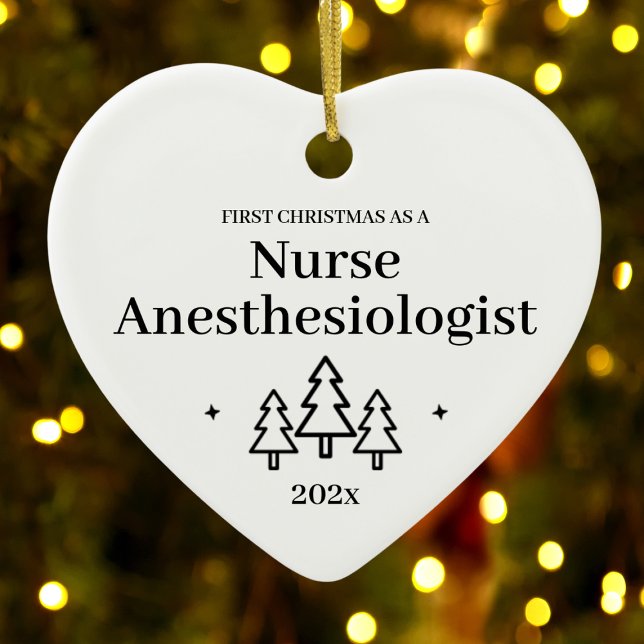 Nurse Anesthesiologist First Christmas Ceramic Ornament (Nurse Anesthesiologist First Christmas Ceramic Ornament
)