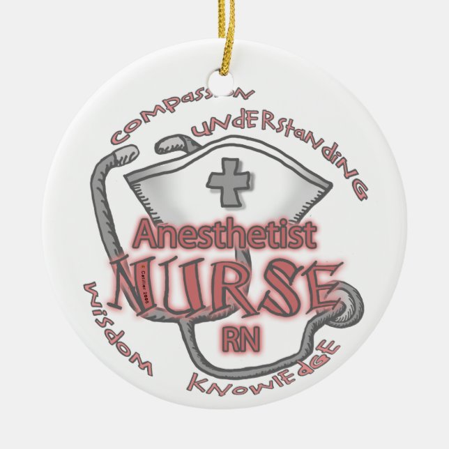 Nurse Anesthetist Axiom Ceramic Ornament (Front)