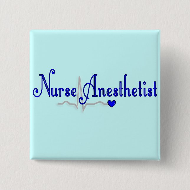 Nurse Anesthetist Gifts 2 Inch Square Button (Front)
